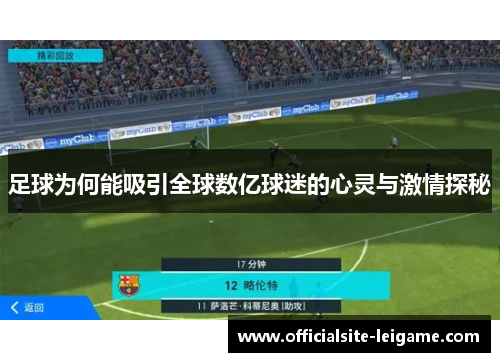 足球为何能吸引全球数亿球迷的心灵与激情探秘