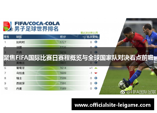 聚焦FIFA国际比赛日赛程概览与全球国家队对决看点前瞻